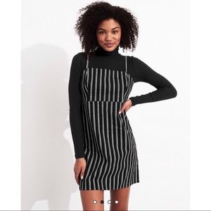 Hollister Black Stripe Bodycon Mini Dress